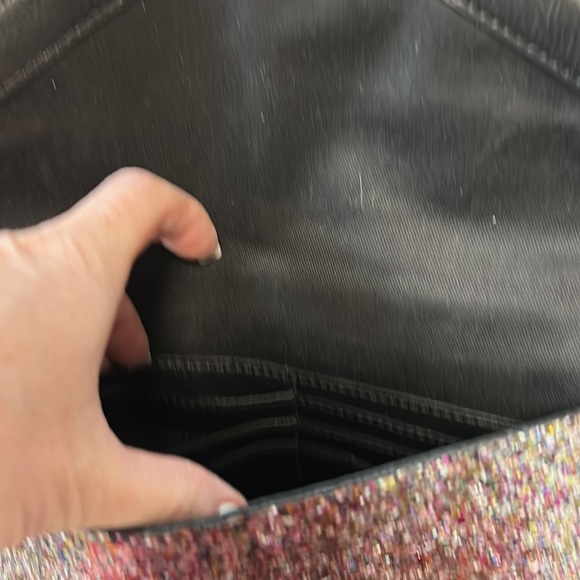 Super fun, Rebecca Minkoff zipper detail clutch used once and multicolor glitter - Picture 4 of 8